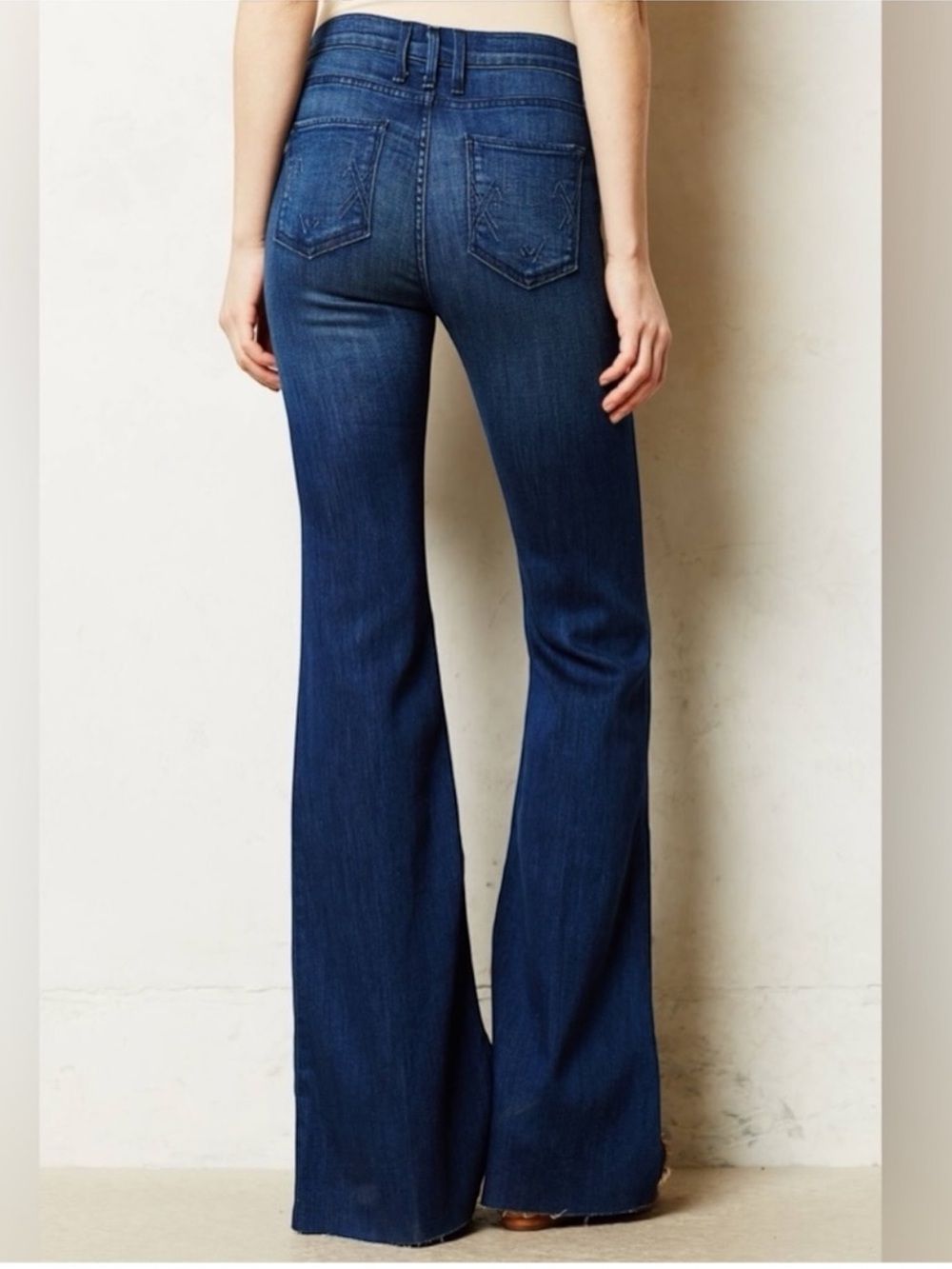 McGuire Denim Jeans 26 Dark Wash High Rise Slim Flare Stretch Made USA